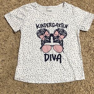 Kindergarten Diva Kids T-Shirt - White